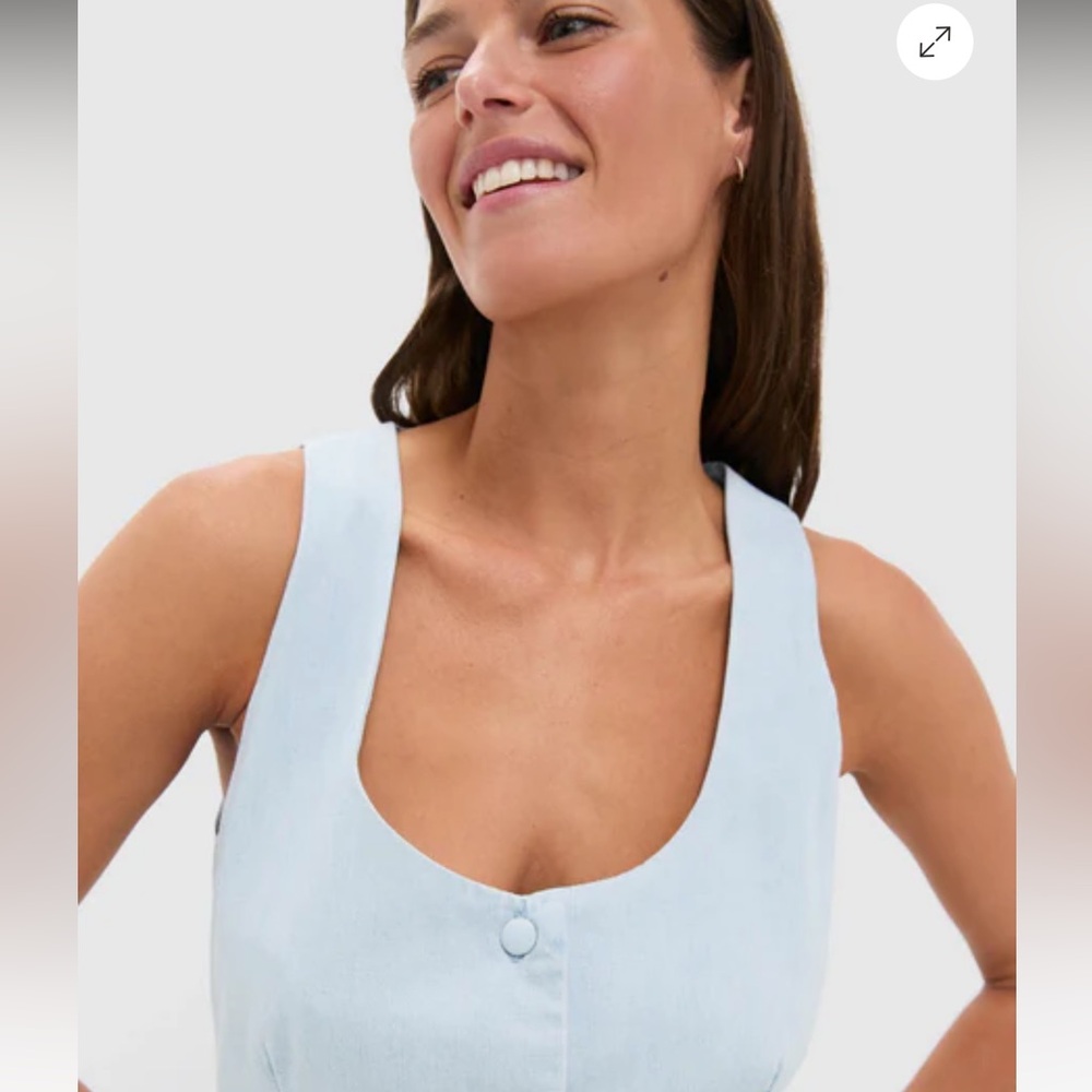 NWT Tuckernuck Brett Washed Denim Top - Picture 6 of 6